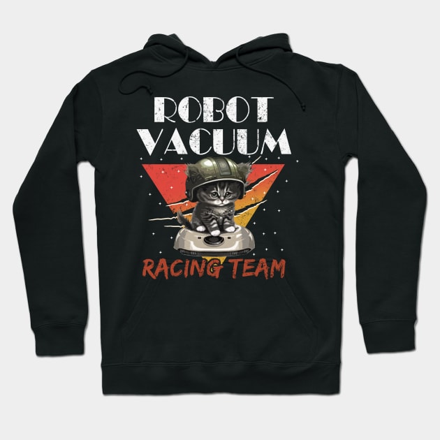 Robot Vacuum Racing Team Hoodie by Rochelle Lee Elliott